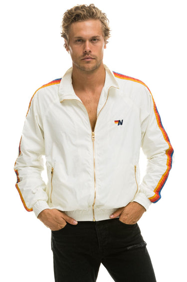 MEN'S 4 STRIPE WINDBREAKER - WHITE Jacket Aviator Nation