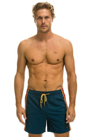 MEN'S 5 STRIPE FLEX SHORTS - DEEP OCEAN Men's Board Shorts Aviator Nation