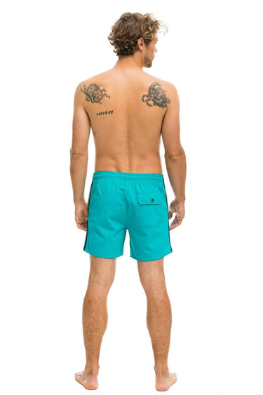 MEN'S 5 STRIPE FLEX SHORTS - JADE Men's Board Shorts Aviator Nation