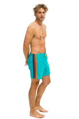 MEN'S 5 STRIPE FLEX SHORTS - JADE Men's Board Shorts Aviator Nation