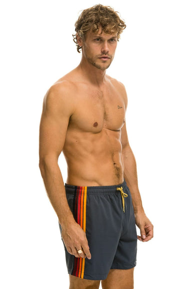 MEN'S 5 STRIPE FLEX SHORTS - TITANIUM Men's Board Shorts Aviator Nation