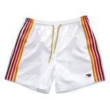 MEN'S 5 STRIPE FLEX SHORTS - WHITE Men's Board Shorts Aviator Nation