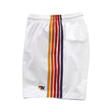 MEN'S 5 STRIPE FLEX SHORTS - WHITE Men's Board Shorts Aviator Nation