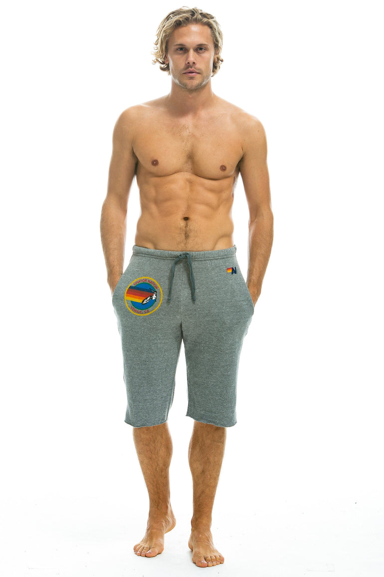 MEN'S AVIATOR NATION SWEATSHORTS - HEATHER GREY Sweatshorts Aviator Nation