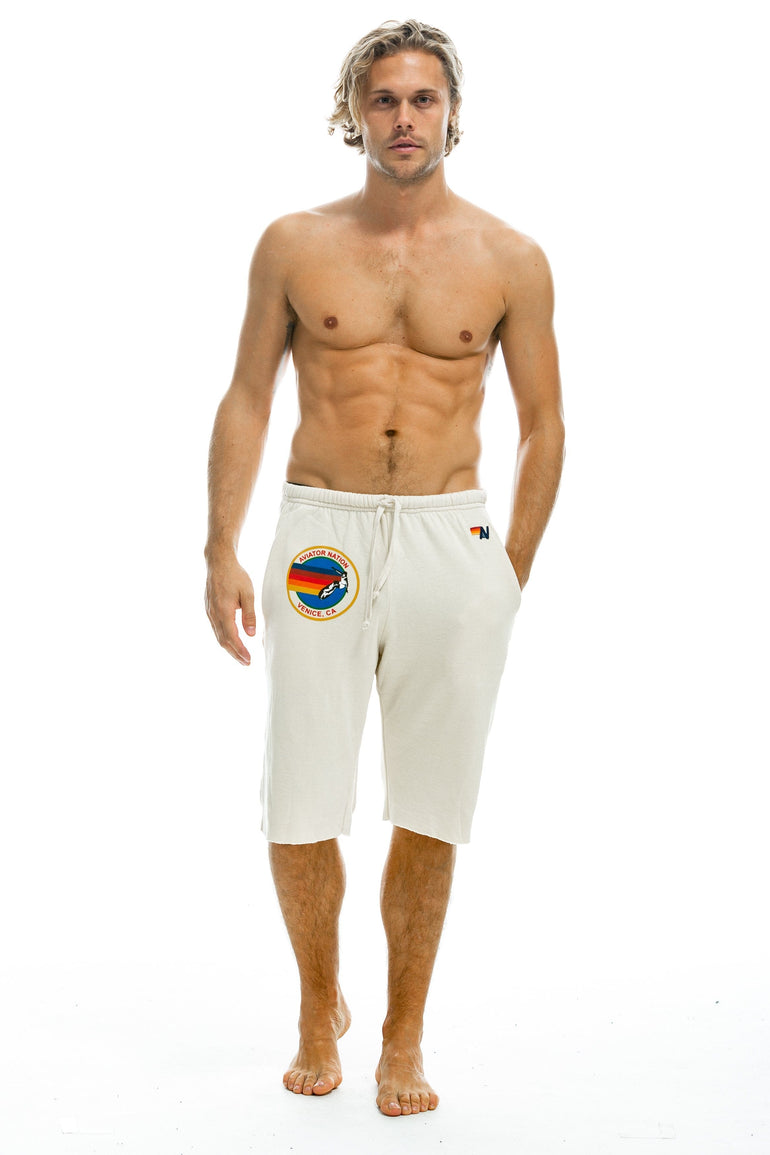 MEN'S AVIATOR NATION SWEATSHORTS - VINTAGE WHITE Sweatshorts Aviator Nation