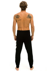 MEN'S BOLT CASHMERE LIGHT SWEATER PANT - BLACK // WHITE BOLT Men's Sweatpants Aviator Nation