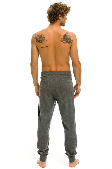 MEN'S BOLT CASHMERE LIGHT SWEATER PANT - DEEP HEATHER // BLACK BOLT Men's Sweatpants Aviator Nation