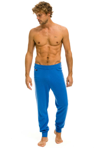 MEN'S BOLT CASHMERE LIGHT SWEATER PANT - VINTAGE BLUE // GOLD BOLT Men's Sweatpants Aviator Nation