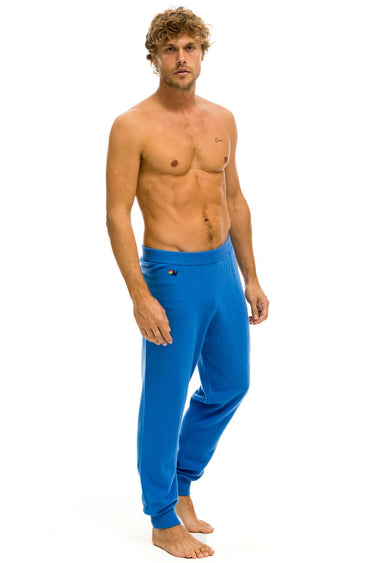 MEN'S BOLT CASHMERE LIGHT SWEATER PANT - VINTAGE BLUE // GOLD BOLT Men's Sweatpants Aviator Nation