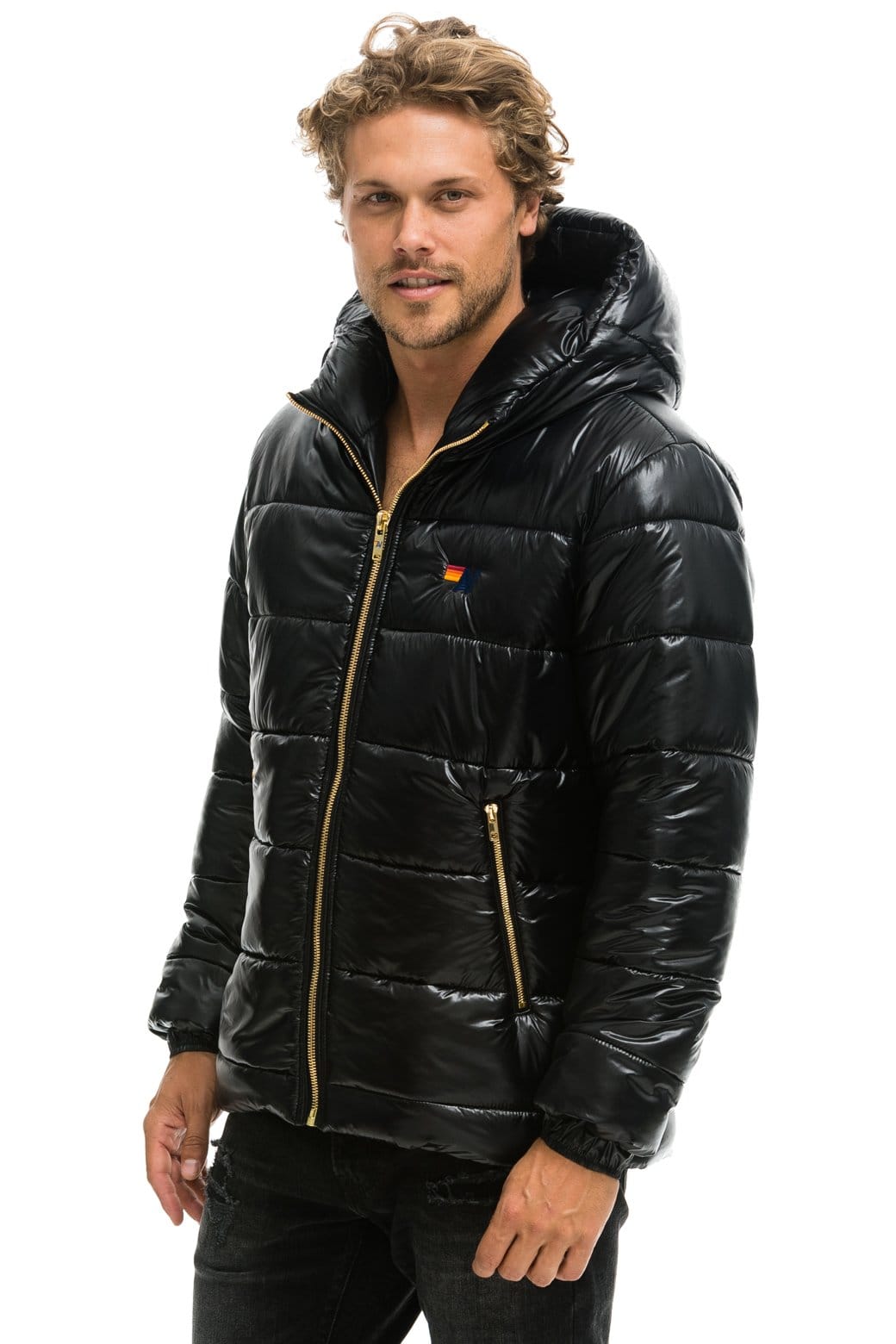 MEN'S BOLT LUXE TREKKER JACKET - GLOSSY BLACK Jacket Aviator Nation