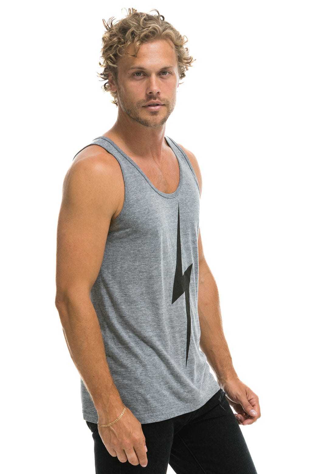 MEN'S BOLT TANK - HEATHER GREY Men's Tank Aviator Nation