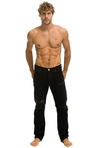 MEN'S CLASSIC STRAIGHT LEG DENIM JEAN - VINTAGE BLACK Men's Jeans Aviator Nation