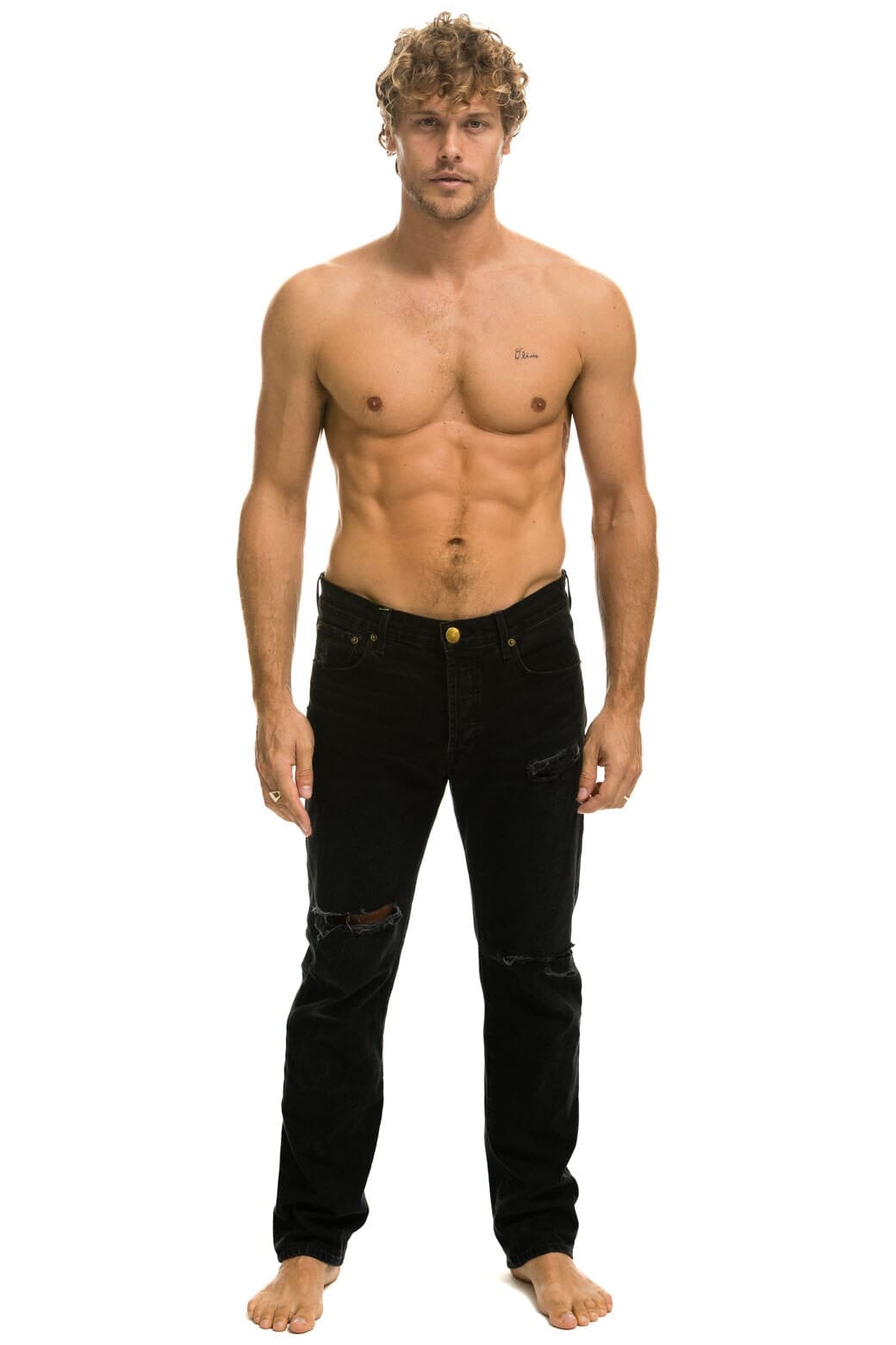MEN'S CLASSIC STRAIGHT LEG DENIM JEAN - VINTAGE BLACK Men's Jeans Aviator Nation