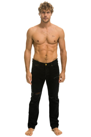 MEN'S CLASSIC STRAIGHT LEG DENIM JEAN - VINTAGE BLACK Men's Jeans Aviator Nation