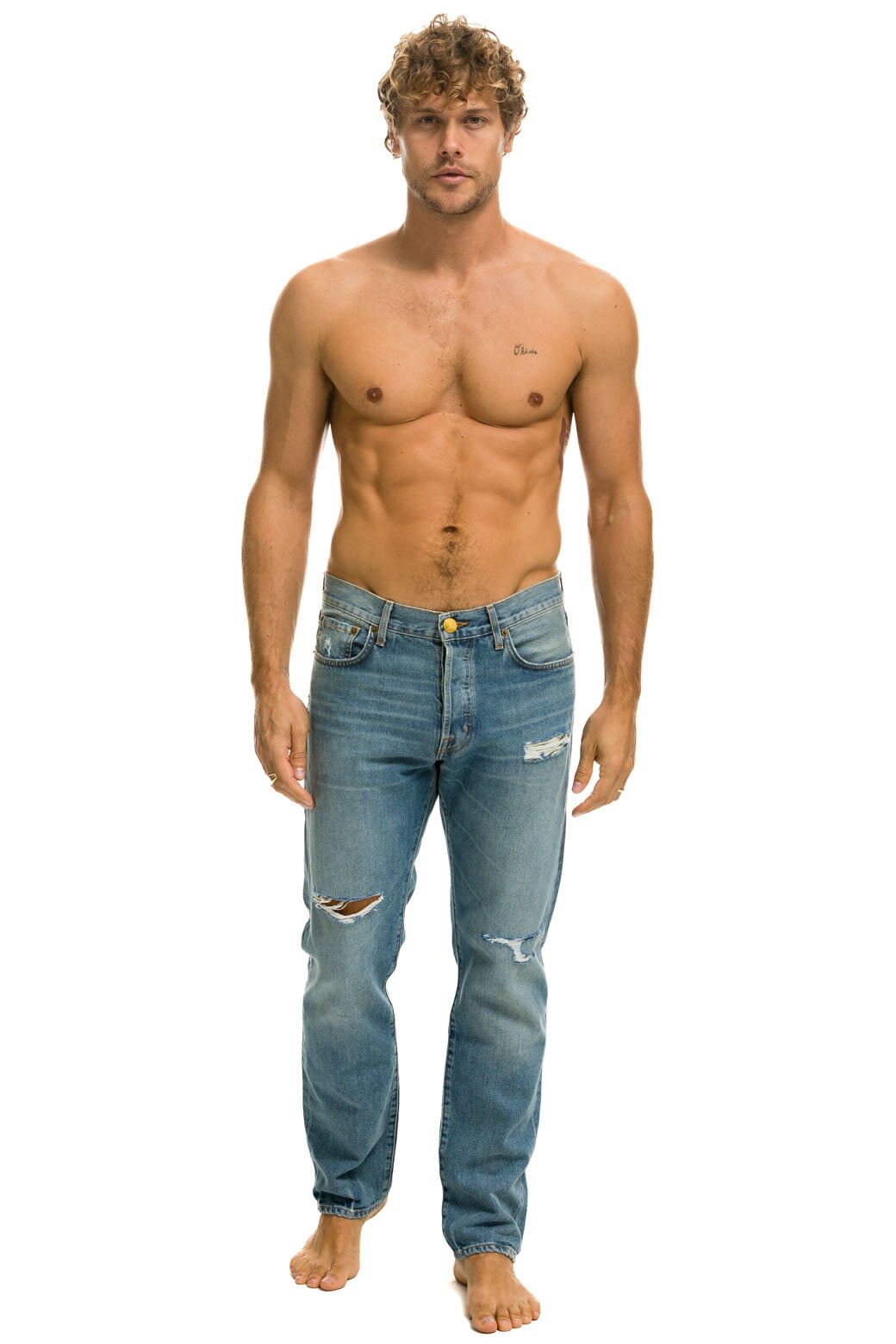 MEN'S CLASSIC STRAIGHT LEG DENIM JEAN - VINTAGE Men's Jeans Aviator Nation 