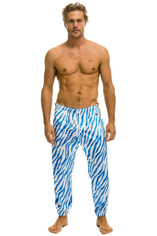 MEN'S CLASSIC VELVET SWEATPANTS - BLUE TIGER Mens Sweatpants Aviator Nation