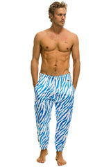 MEN'S CLASSIC VELVET SWEATPANTS - BLUE TIGER Mens Sweatpants Aviator Nation