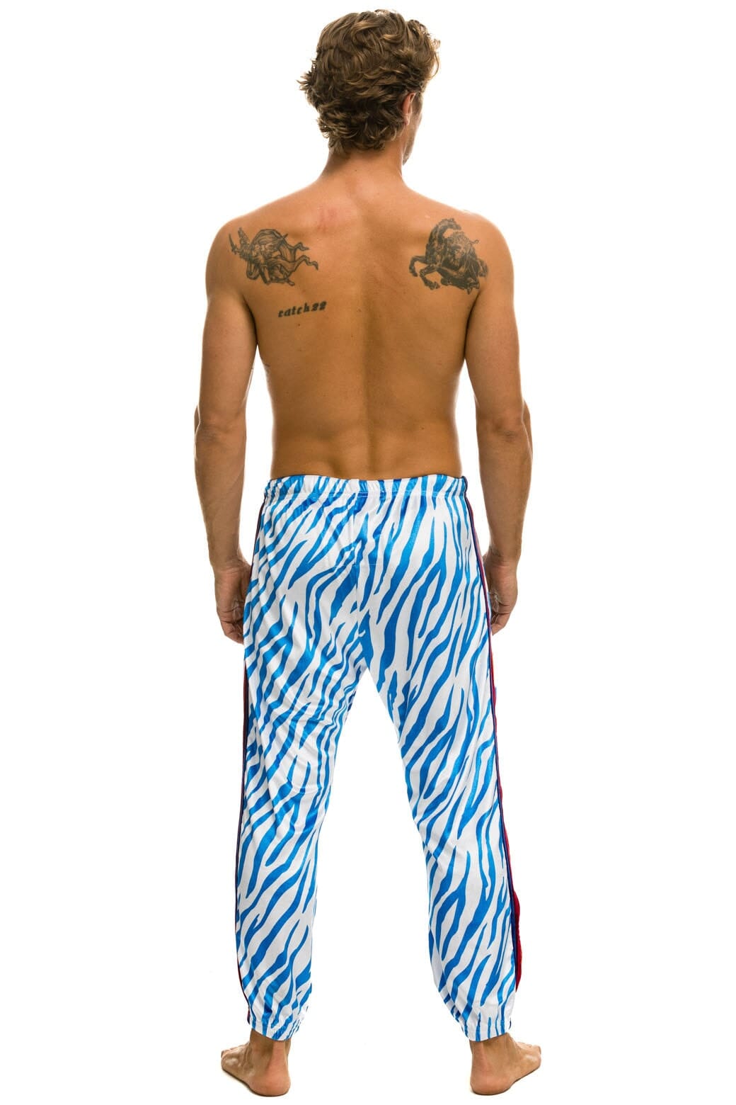 MEN'S CLASSIC VELVET SWEATPANTS - BLUE TIGER Mens Sweatpants Aviator Nation