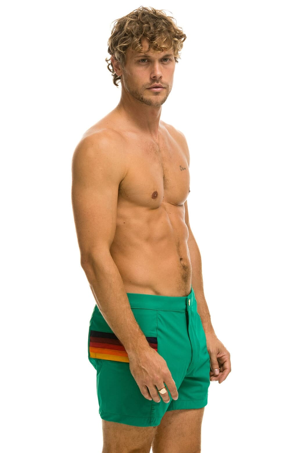 MEN'S HORIZONTAL 5 STRIPE FLEX SHORTS - AMAZON Men's Board Shorts Aviator Nation