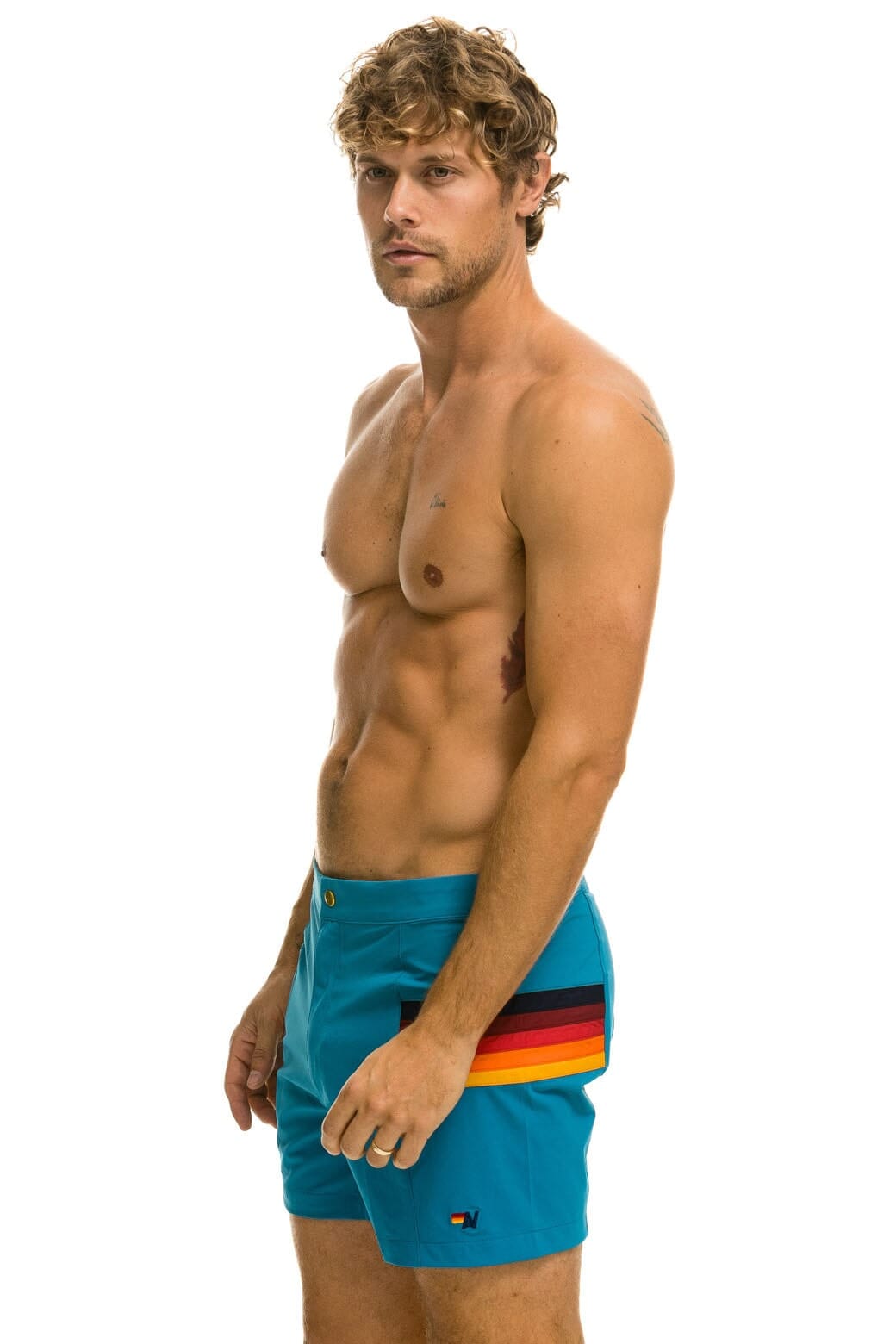 MEN'S HORIZONTAL 5 STRIPE FLEX SHORTS - ANTIGUA Men's Board Shorts Aviator Nation