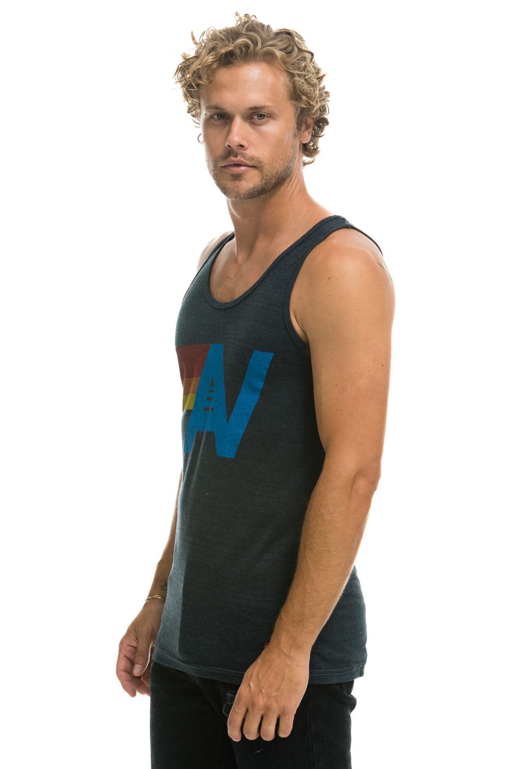 MEN'S LOGO TANK - CHARCOAL Men's Tank Aviator Nation