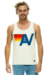 MEN'S LOGO TANK - VINTAGE WHITE Men's Tank Aviator Nation