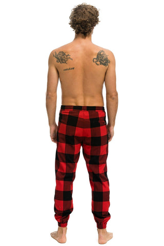 MEN'S PLAID LODGE PANT - BUFFALO PLAID Mens Sweatpants Aviator Nation