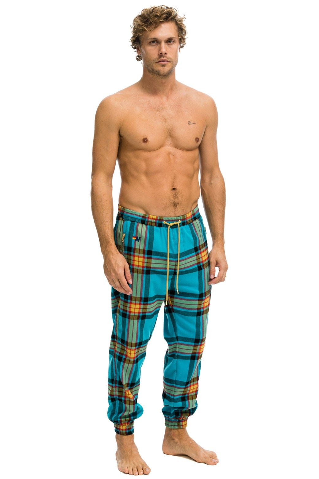 MEN'S PLAID LODGE PANT - JACKSON PLAID Mens Sweatpants Aviator Nation