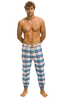 MEN'S PLAID LODGE PANT - MONTAUK PLAID Men's Sweatpants Aviator Nation