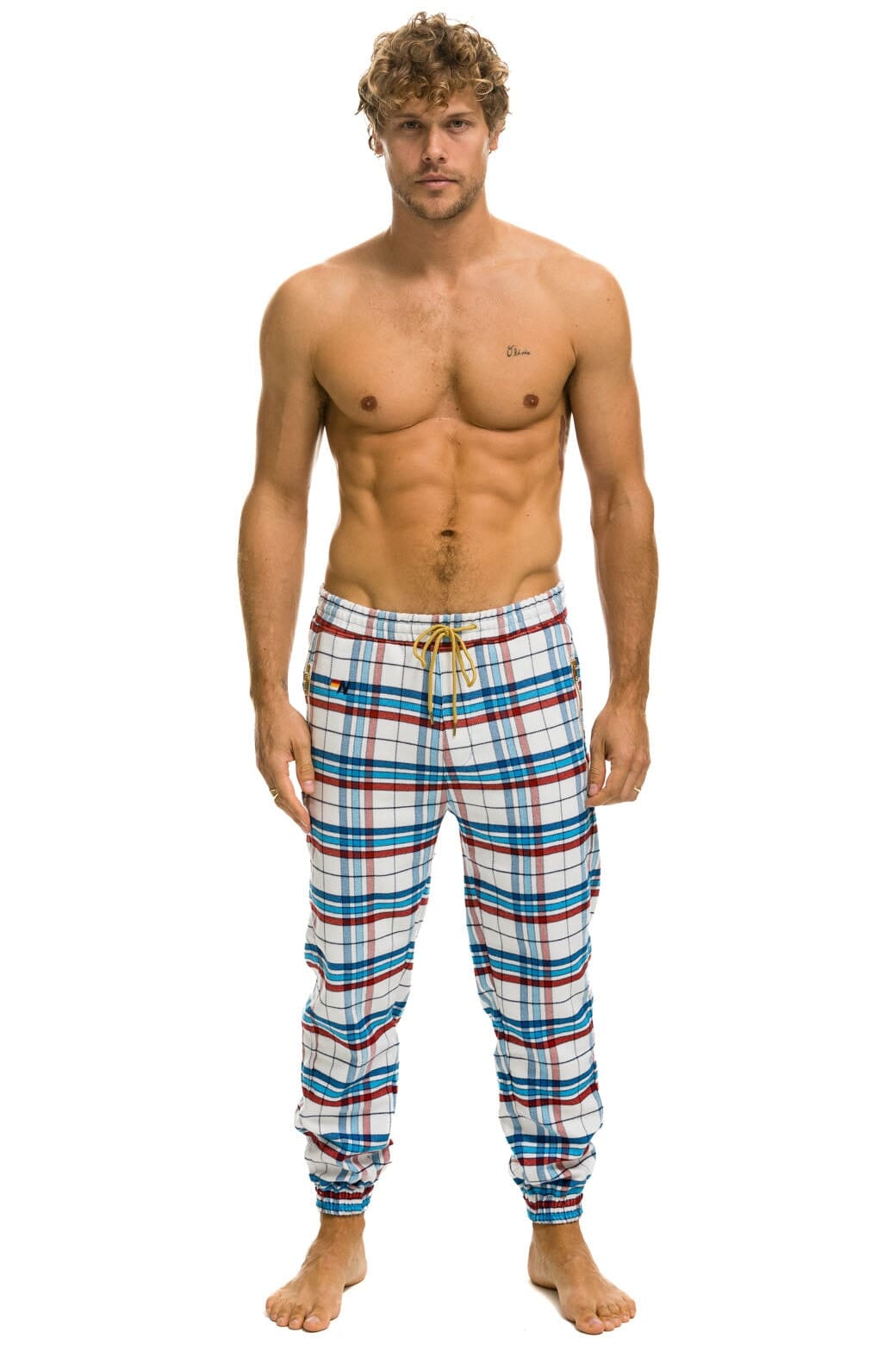 MEN'S PLAID LODGE PANT - MONTAUK PLAID Men's Sweatpants Aviator Nation