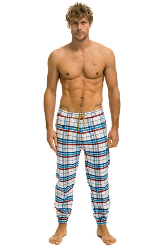 MEN'S PLAID LODGE PANT - MONTAUK PLAID Men's Sweatpants Aviator Nation