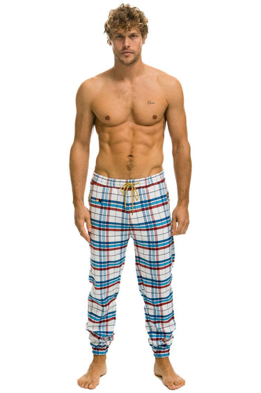 MEN'S PLAID LODGE PANT - MONTAUK PLAID Men's Sweatpants Aviator Nation
