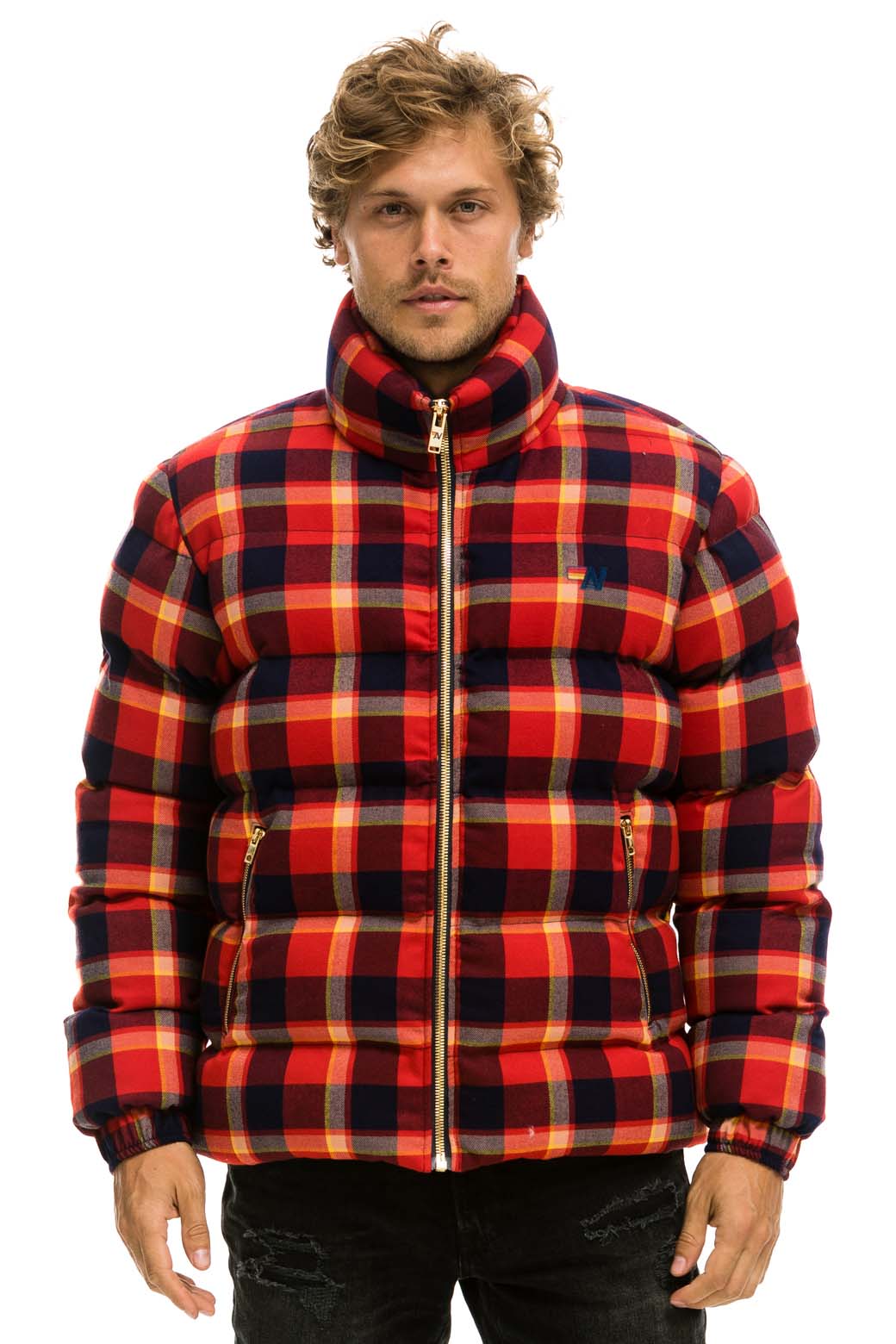 MEN'S PLAID TRAVELER JACKET - RUGBY PLAID Jacket Aviator Nation