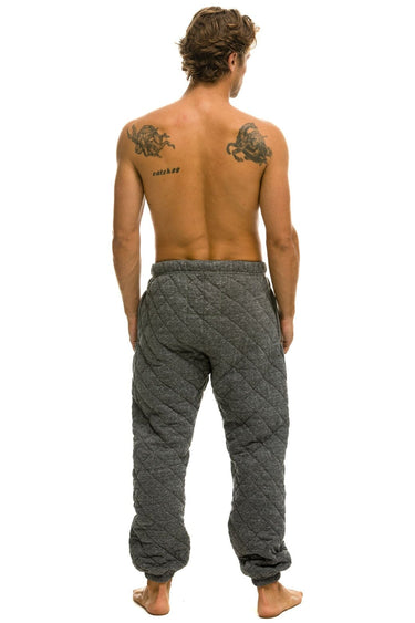 MEN'S QUILTED SWEATPANTS - HEATHER Mens Sweatpants Aviator Nation