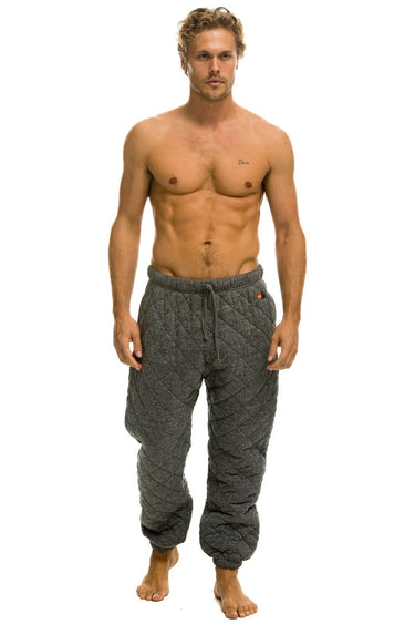 MEN'S QUILTED SWEATPANTS - HEATHER Mens Sweatpants Aviator Nation