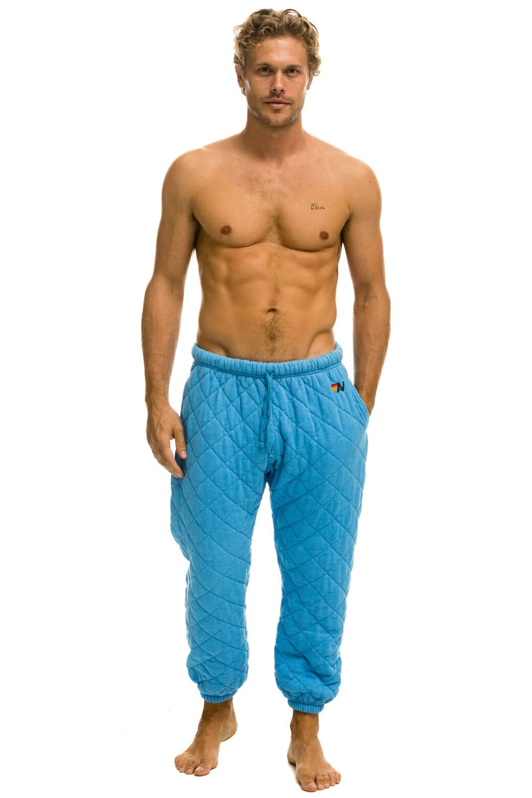 QUILTED SWEATPANTS OCEAN – Aviator Nation