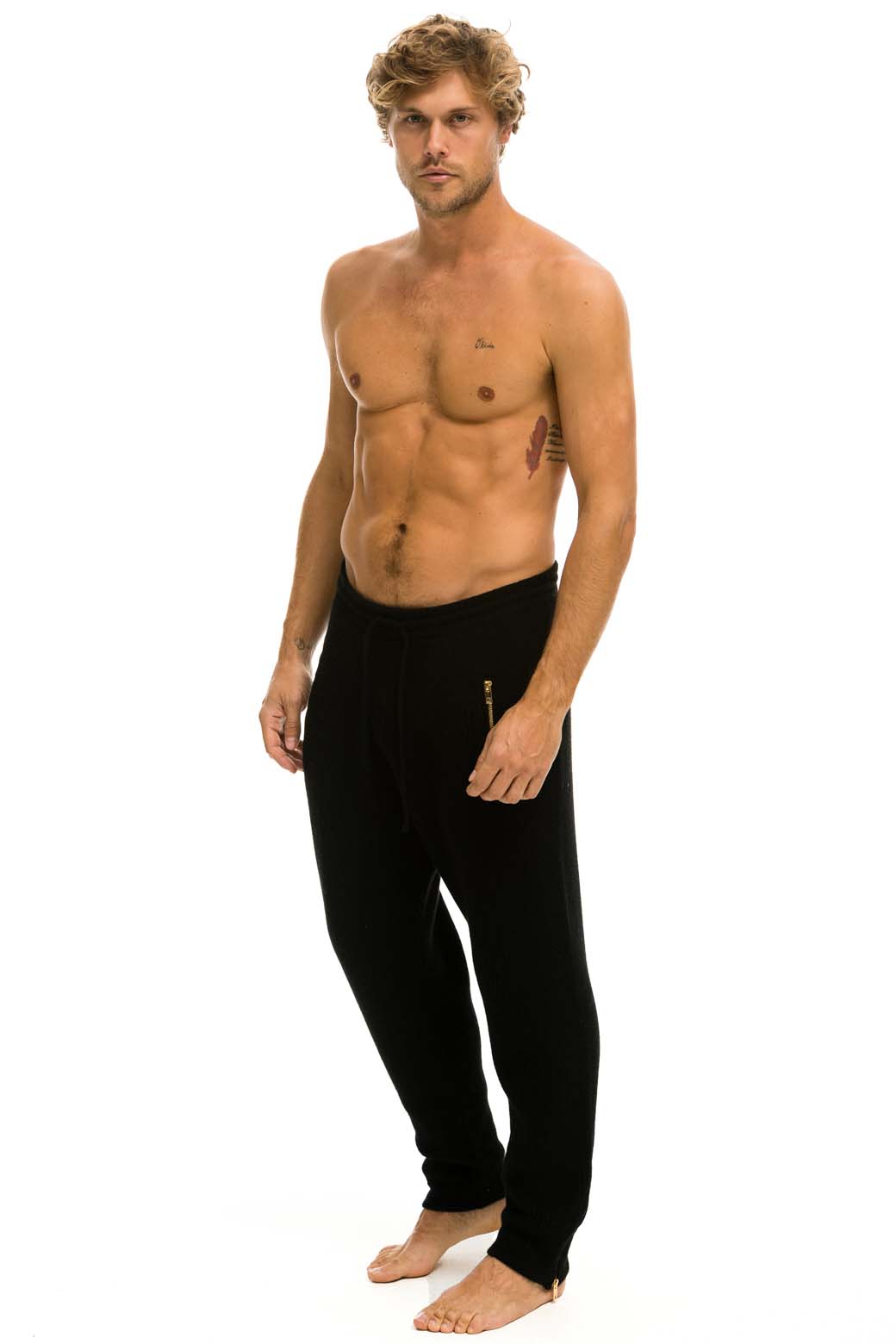 MEN'S VINTAGE CABIN CASHMERE SWEATER PANT - BLACK WOMENS Aviator Nation