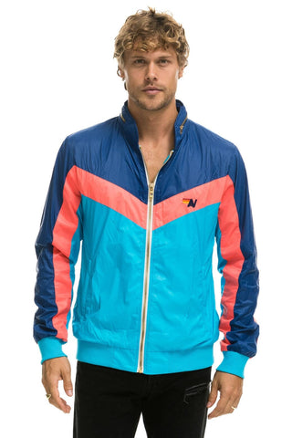 MEN'S WINDBREAKER JACKET- NEON BLUE Men's Windbreaker Aviator Nation