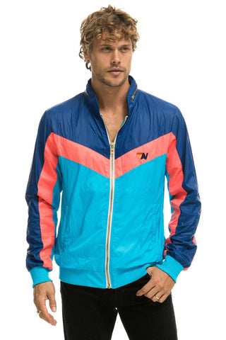 MEN'S WINDBREAKER JACKET- NEON BLUE Men's Windbreaker Aviator Nation