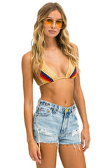 MID RISE ROCKER COWGIRL CUTOFF KEEP SMILING JEAN SHORTS - SUPER LIGHT Denim Shorts Aviator Nation