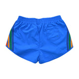 NEW WOMEN'S 5 STRIPE FLEX BOARD SHORTS - PARROT // RAINBOW Women's Shorts Aviator Nation