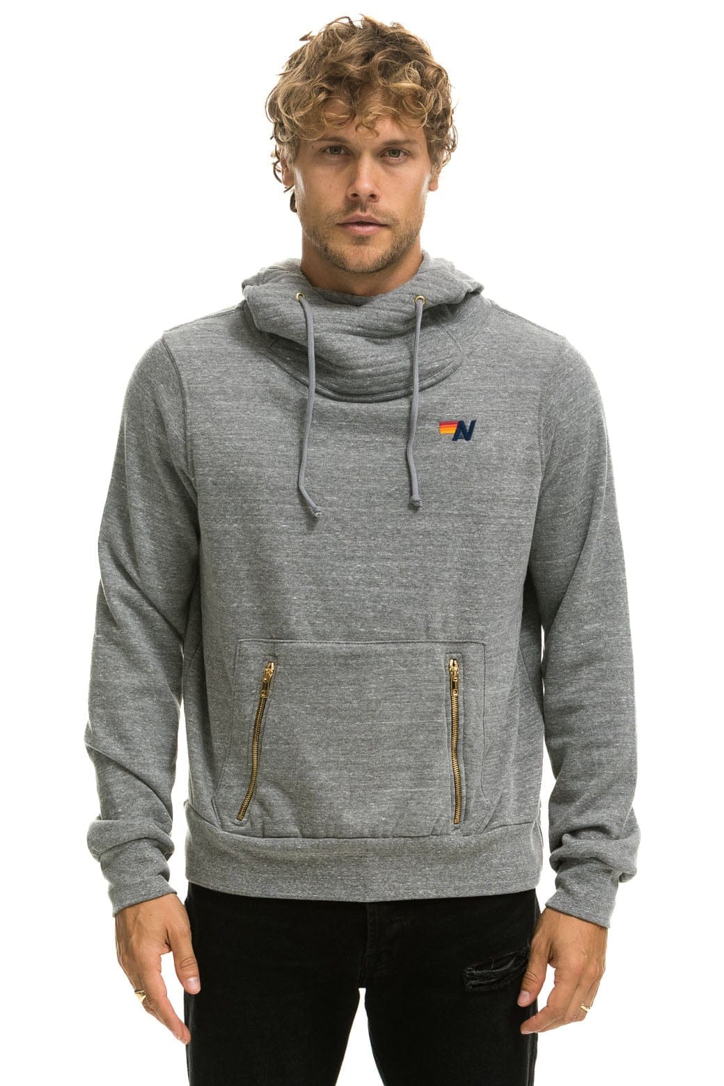 NINJA PULLOVER HOODIE - HEATHER GREY Hoodie Aviator Nation