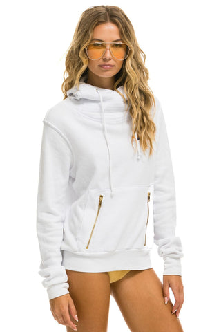 NINJA PULLOVER HOODIE - WHITE Hoodie Aviator Nation