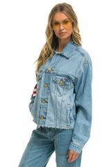 OVERSIZED CROPPED DENIM JACKET - SUPER LIGHT Denim Jacket Aviator Nation