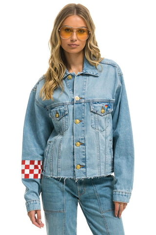 OVERSIZED CROPPED DENIM JACKET - SUPER LIGHT Denim Jacket Aviator Nation