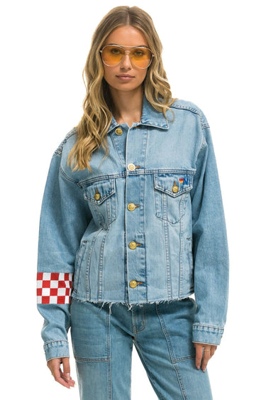 OVERSIZED CROPPED DENIM JACKET - SUPER LIGHT Denim Jacket Aviator Nation