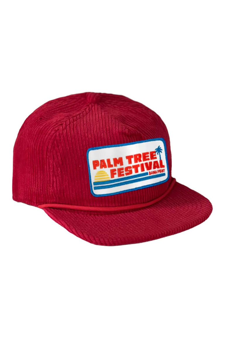 PALM TREE FESTIVAL ASPEN 2023 TRUCKER HAT Aviator Nation RED