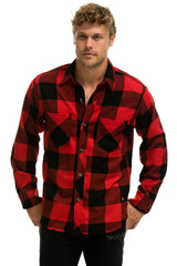 PLAID FLANNEL LIGHT WEIGHT UNISEX WESTERN SHIRT - BUFFALO PLAID Flannel Aviator Nation