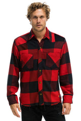 PLAID FLANNEL WESTERN SHIRT - BUFFALO PLAID Tees Aviator Nation
