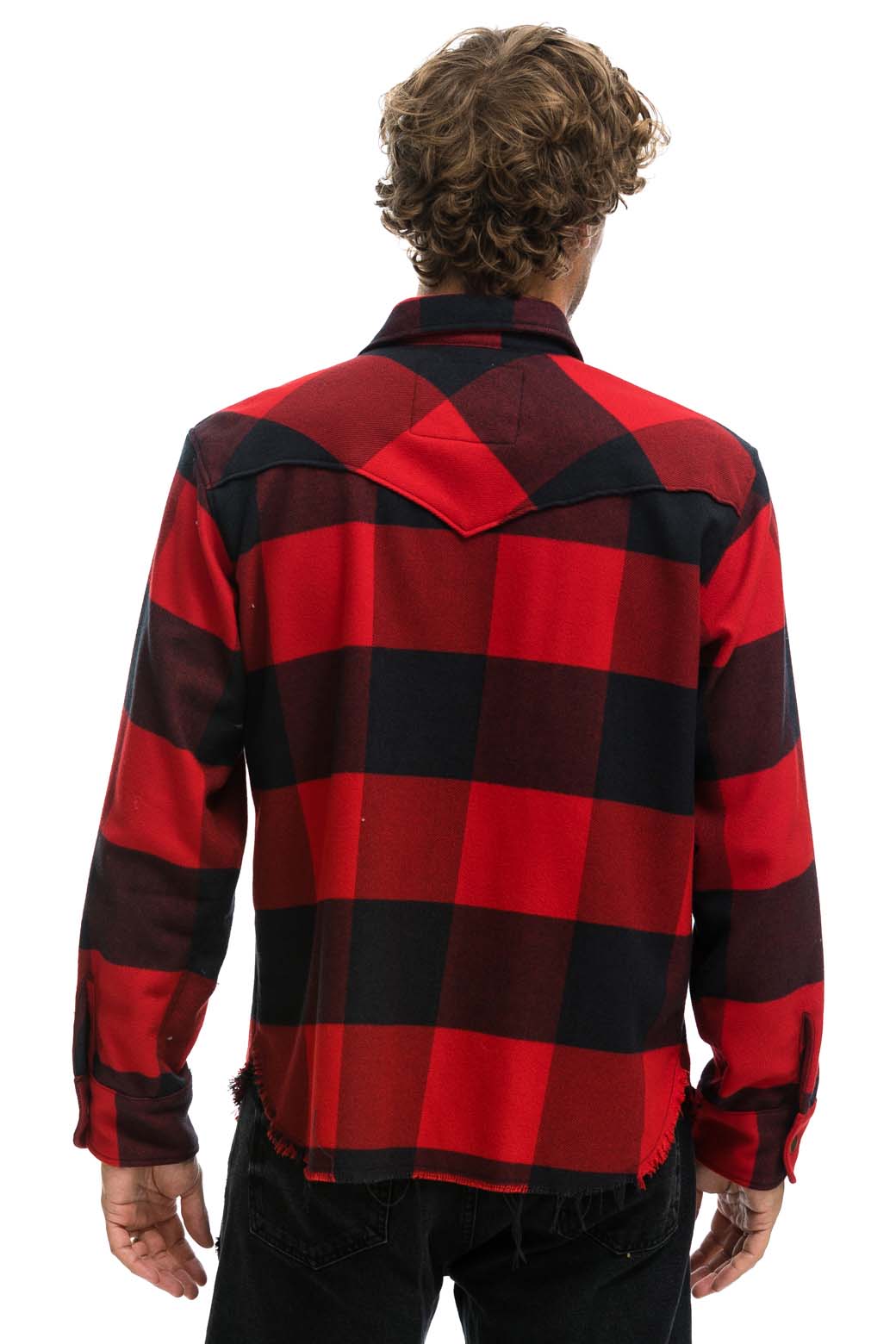 PLAID FLANNEL WESTERN SHIRT - BUFFALO PLAID Tees Aviator Nation